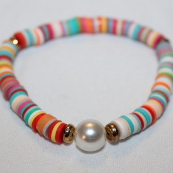 Rainbow Confetti Beaded Bracelet - Picture 4 of 16